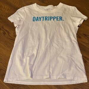 Kate Spade White Tee with Blue Print